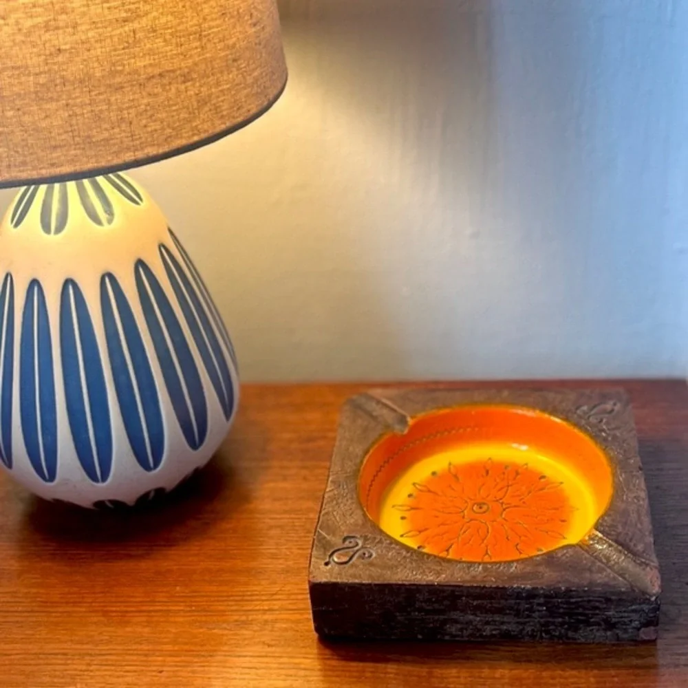 Bitossi Ceramic Ashtray Trinket Tray Pottery Italy Rosenthal Netter Mid Century - Picture 4 of 9